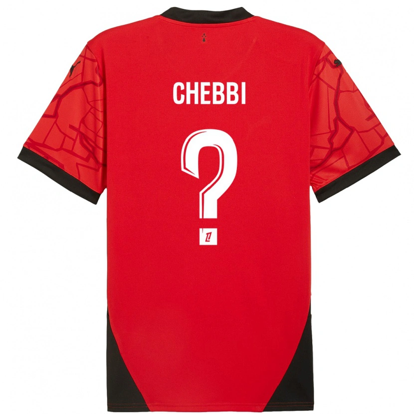 Danxen Hombre Camiseta Mohamed Chebbi #0 Rojo Negro 1ª Equipación 2024/25 La Camisa México