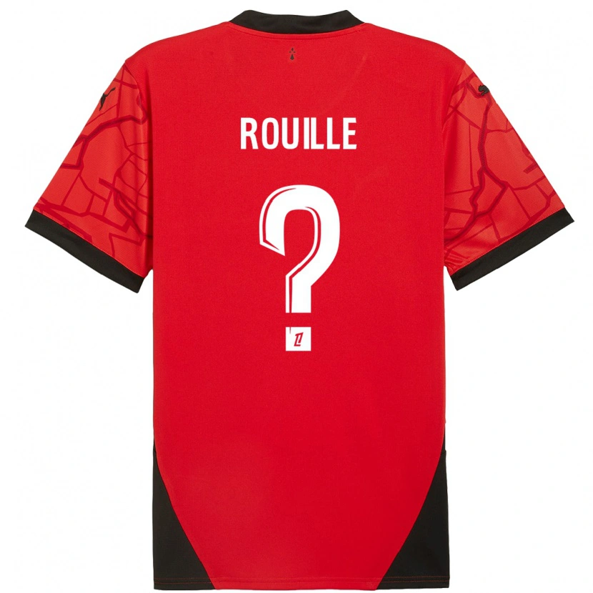 Danxen Hombre Camiseta Léo Rouillé #0 Rojo Negro 1ª Equipación 2024/25 La Camisa México
