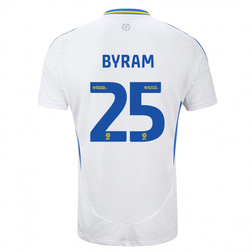 Danxen Hombre Camiseta Sam Byram #25 Blanco Azul 1ª Equipación 2024/25 La Camisa México