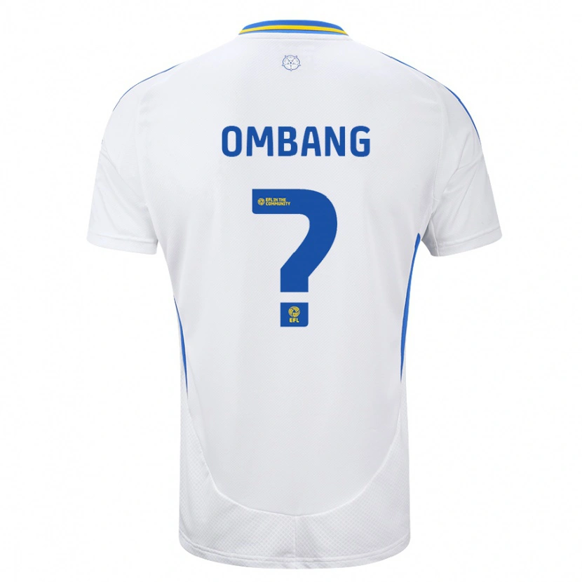 Danxen Hombre Camiseta Darryl Ombang #0 Blanco Azul 1ª Equipación 2024/25 La Camisa México