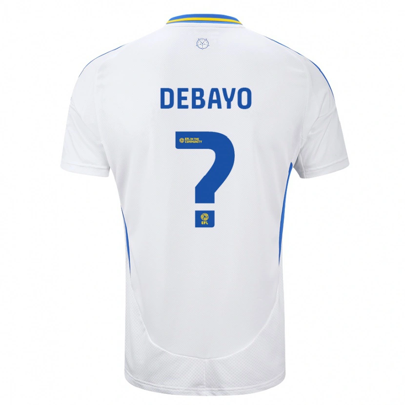Danxen Hombre Camiseta James Debayo #0 Blanco Azul 1ª Equipación 2024/25 La Camisa México