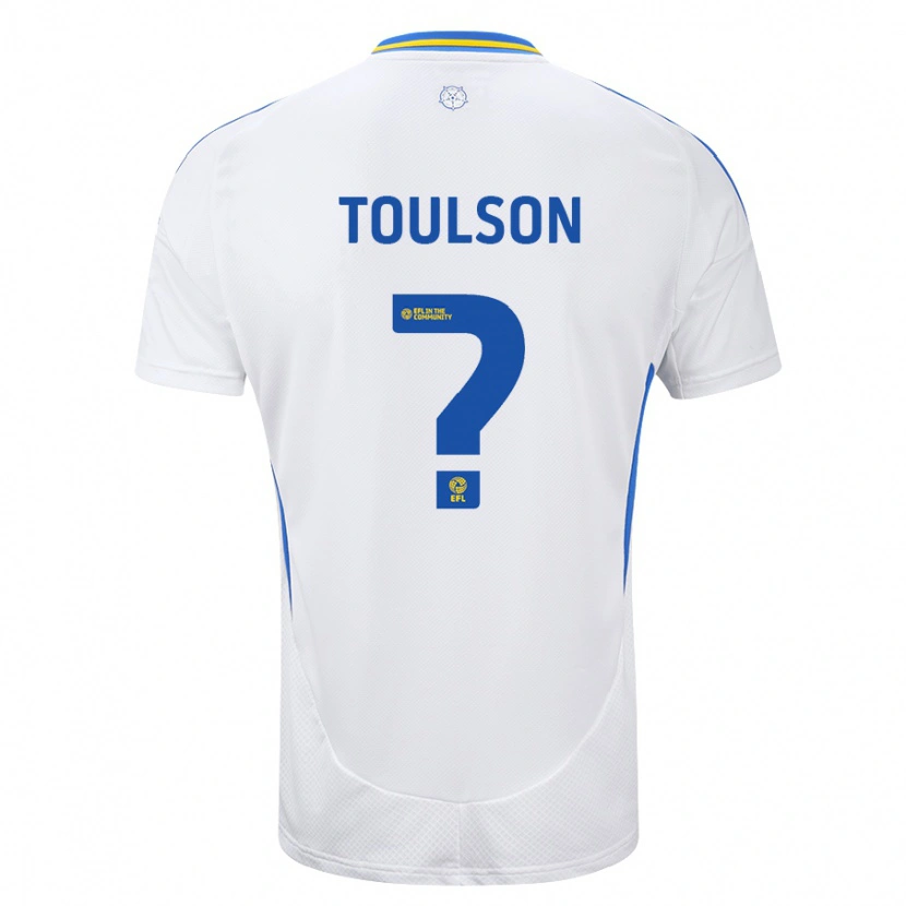 Danxen Hombre Camiseta Daniel Toulson #0 Blanco Azul 1ª Equipación 2024/25 La Camisa México
