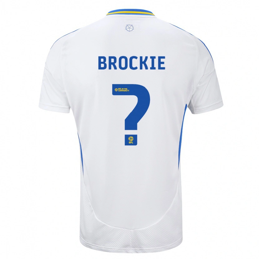Danxen Hombre Camiseta Devon Brockie #0 Blanco Azul 1ª Equipación 2024/25 La Camisa México
