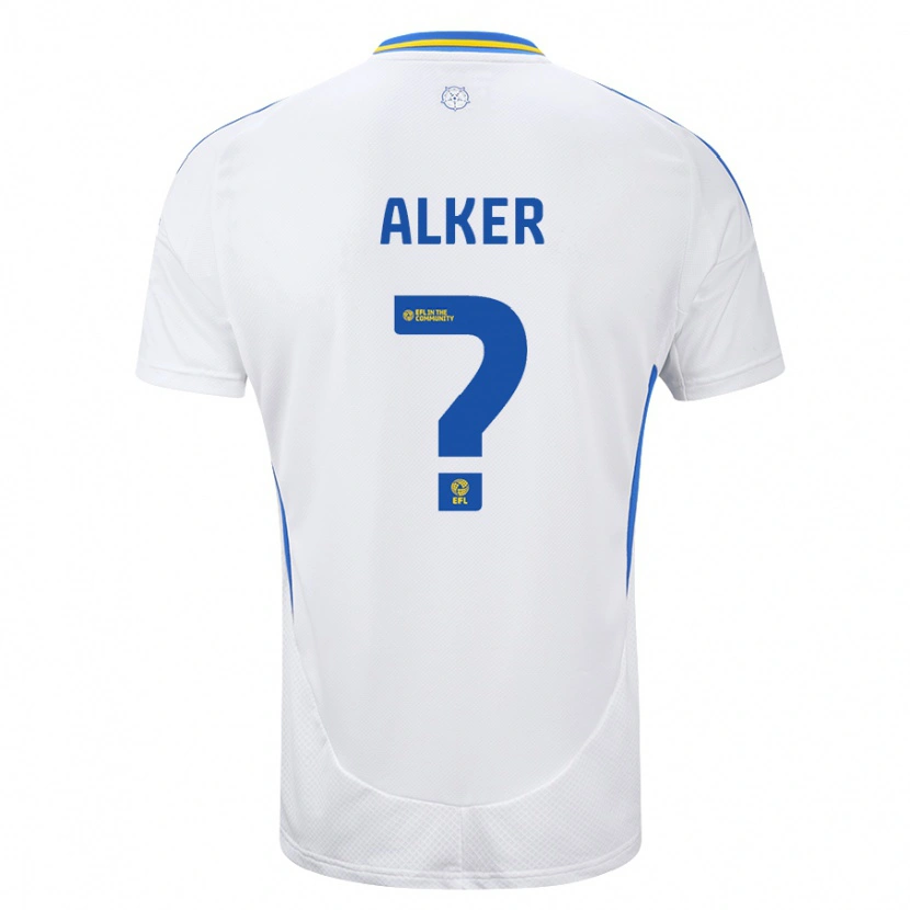 Danxen Hombre Camiseta Samuel Alker #0 Blanco Azul 1ª Equipación 2024/25 La Camisa México