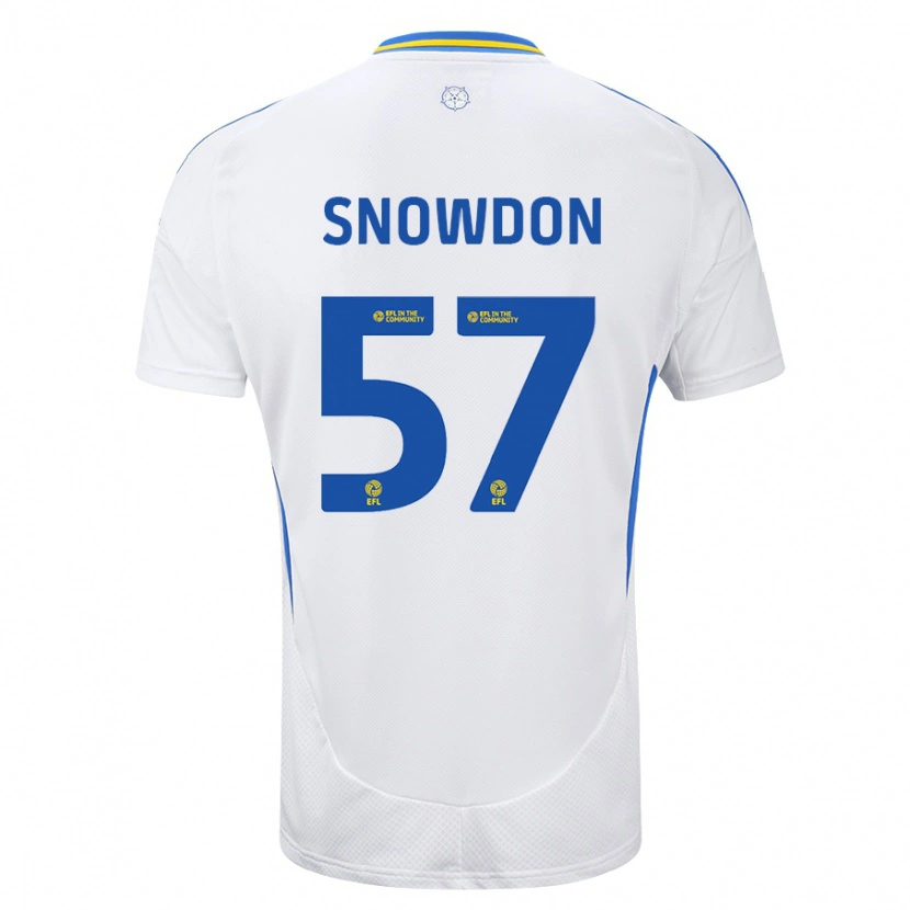 Danxen Hombre Camiseta Joe Snowdon #57 Blanco Azul 1ª Equipación 2024/25 La Camisa México