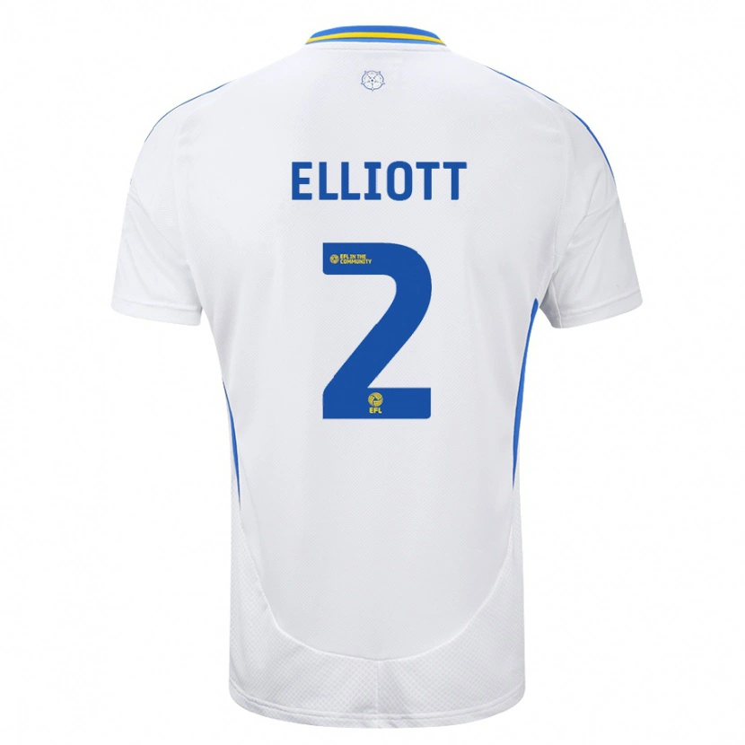 Danxen Hombre Camiseta Izzy Elliott #2 Blanco Azul 1ª Equipación 2024/25 La Camisa México