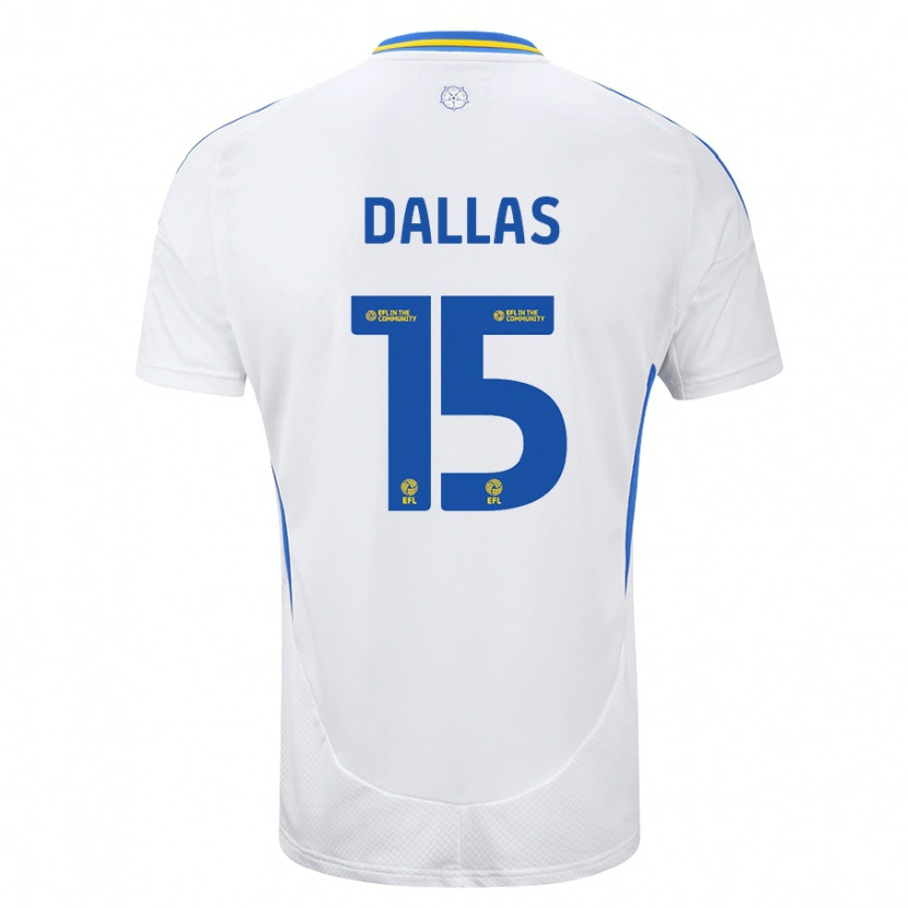Danxen Hombre Camiseta Stuart Dallas #15 Blanco Azul 1ª Equipación 2024/25 La Camisa México