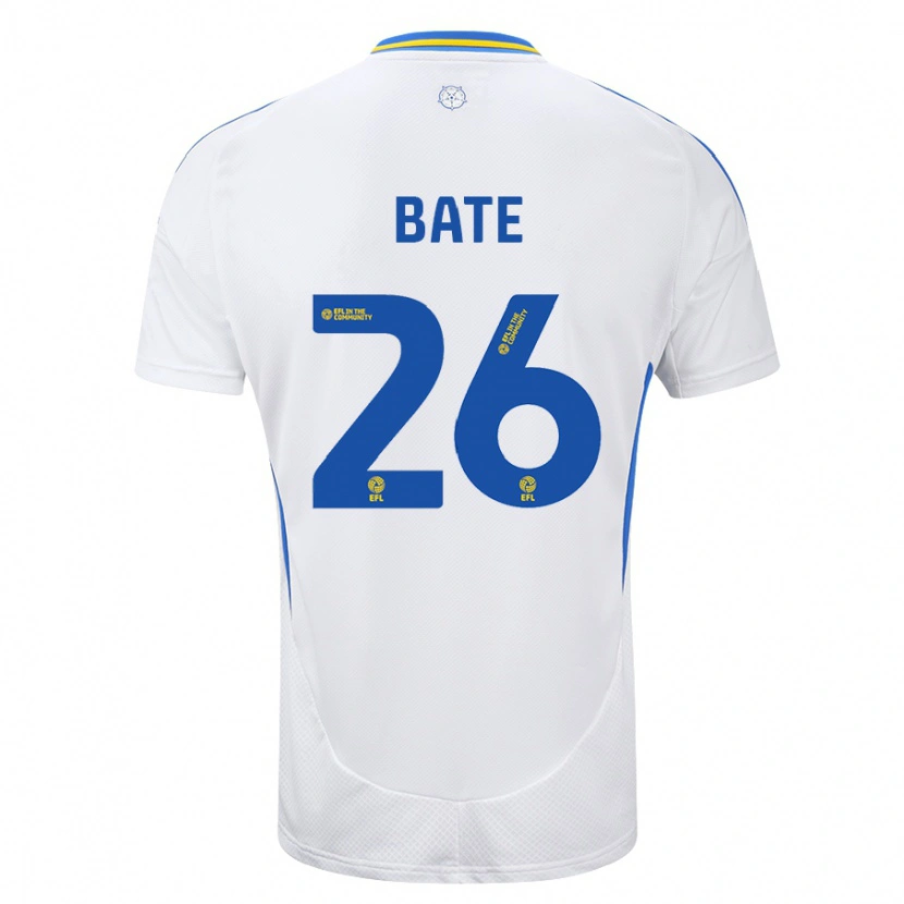 Danxen Hombre Camiseta Lewis Bate #26 Blanco Azul 1ª Equipación 2024/25 La Camisa México