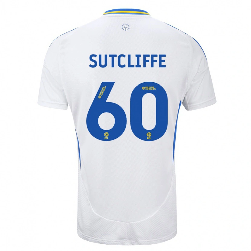 Danxen Hombre Camiseta Harvey Sutcliffe #60 Blanco Azul 1ª Equipación 2024/25 La Camisa México