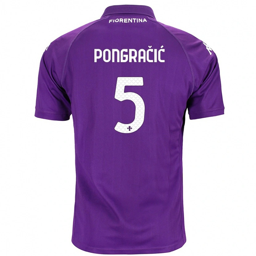 Danxen Hombre Camiseta Marin Pongračić #5 Morado 1ª Equipación 2024/25 La Camisa México