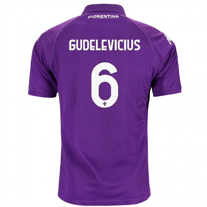 Danxen Hombre Camiseta Ernestas Gudelevicius #6 Morado 1ª Equipación 2024/25 La Camisa México