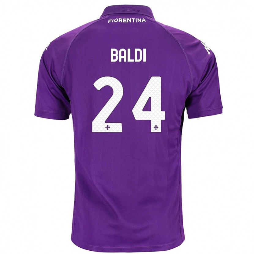Danxen Hombre Camiseta Rachele Baldi #24 Morado 1ª Equipación 2024/25 La Camisa México