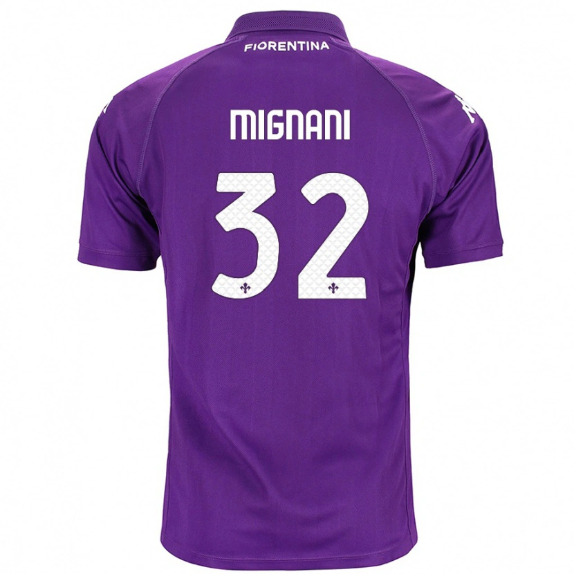 Danxen Hombre Camiseta Carlo Mignani #32 Morado 1ª Equipación 2024/25 La Camisa México