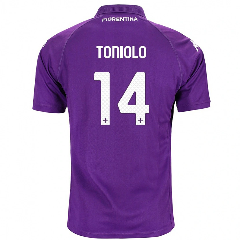 Danxen Hombre Camiseta Martina Toniolo #14 Morado 1ª Equipación 2024/25 La Camisa México
