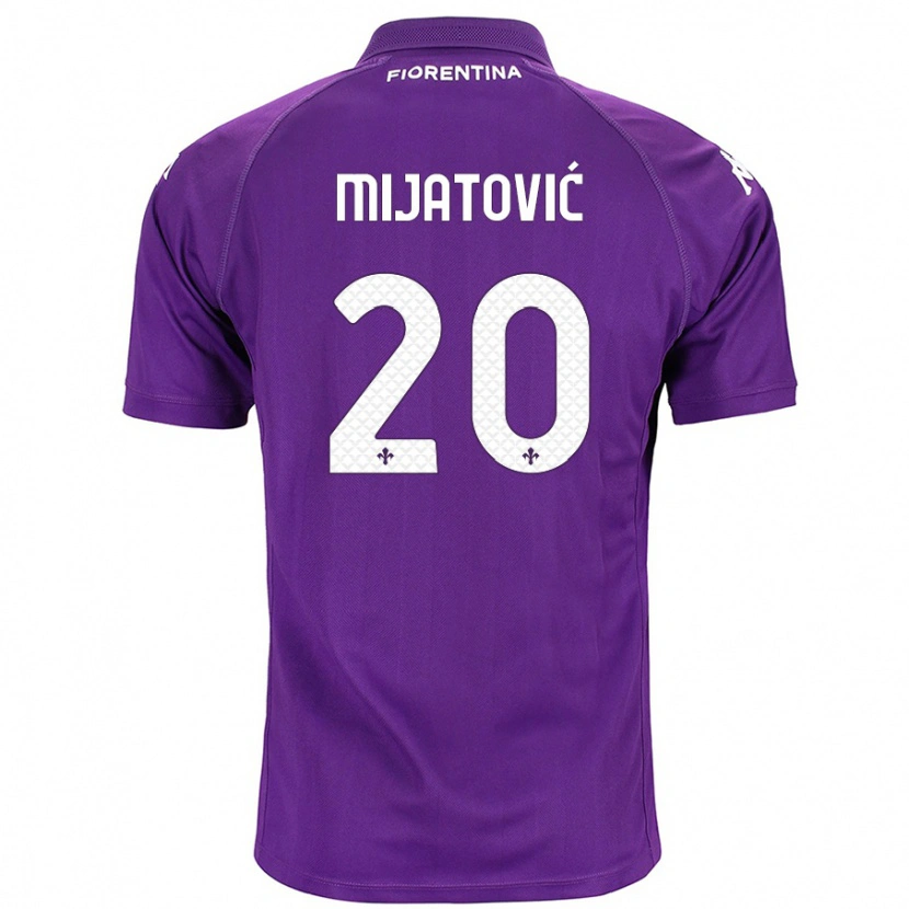 Danxen Hombre Camiseta Milica Mijatović #20 Morado 1ª Equipación 2024/25 La Camisa México