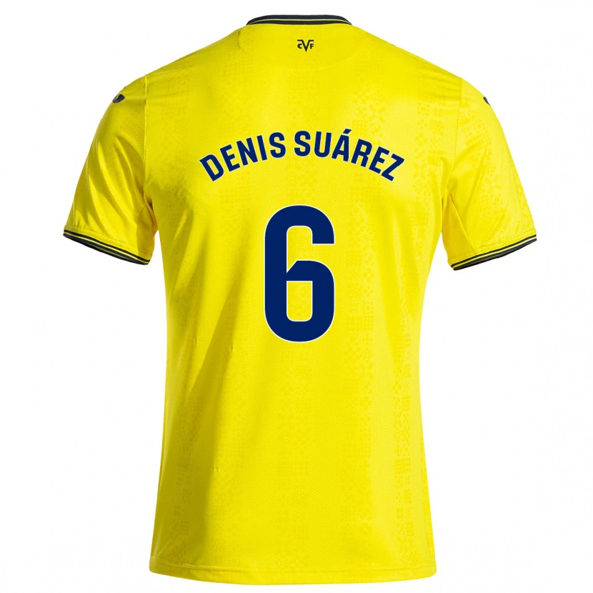 Danxen Hombre Camiseta Denis Suárez #6 Amarillo Negro 1ª Equipación 2024/25 La Camisa México
