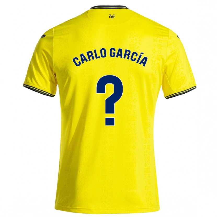 Danxen Hombre Camiseta Carlo García #0 Amarillo Negro 1ª Equipación 2024/25 La Camisa México