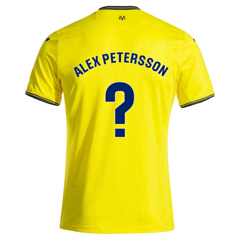 Danxen Hombre Camiseta Max Alex Petersson #0 Amarillo Negro 1ª Equipación 2024/25 La Camisa México