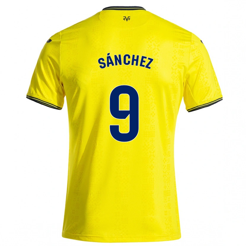 Danxen Hombre Camiseta Edu Sánchez #9 Amarillo Negro 1ª Equipación 2024/25 La Camisa México