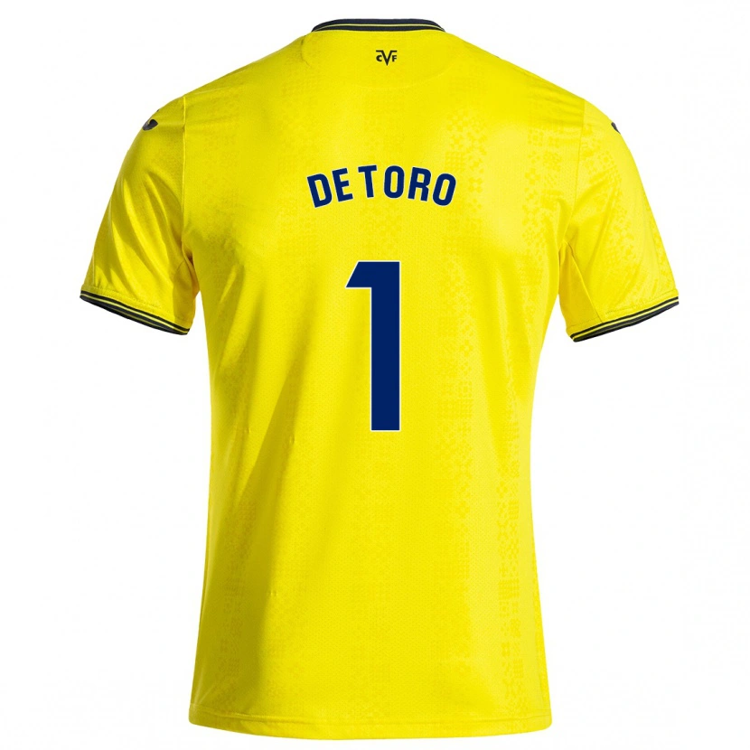 Danxen Hombre Camiseta Elena De Toro #1 Amarillo Negro 1ª Equipación 2024/25 La Camisa México