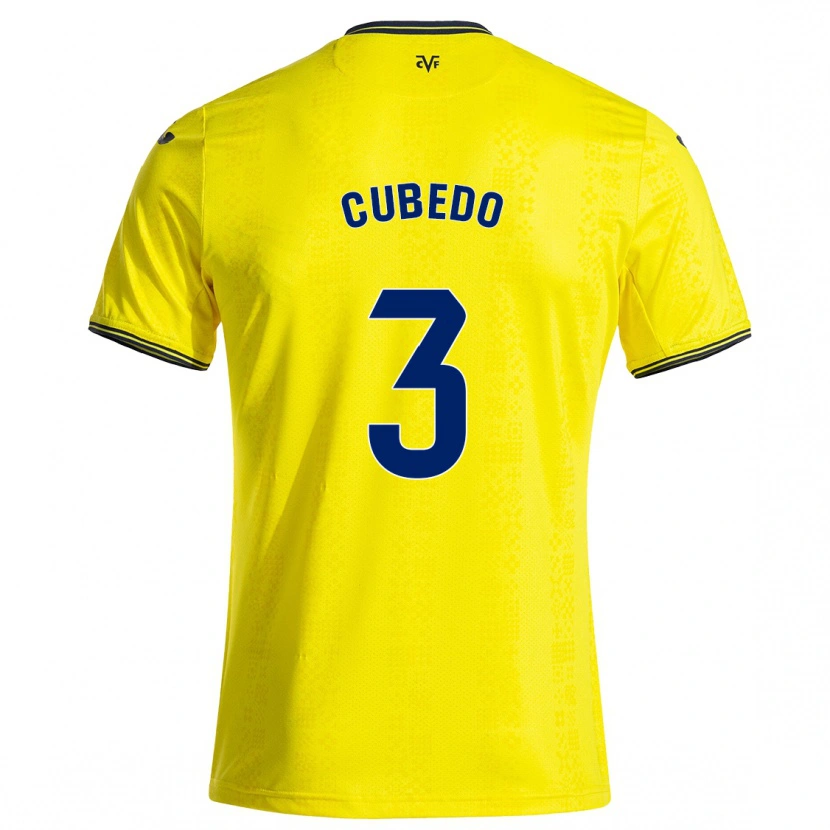 Danxen Hombre Camiseta Cristina Cubedo #3 Amarillo Negro 1ª Equipación 2024/25 La Camisa México