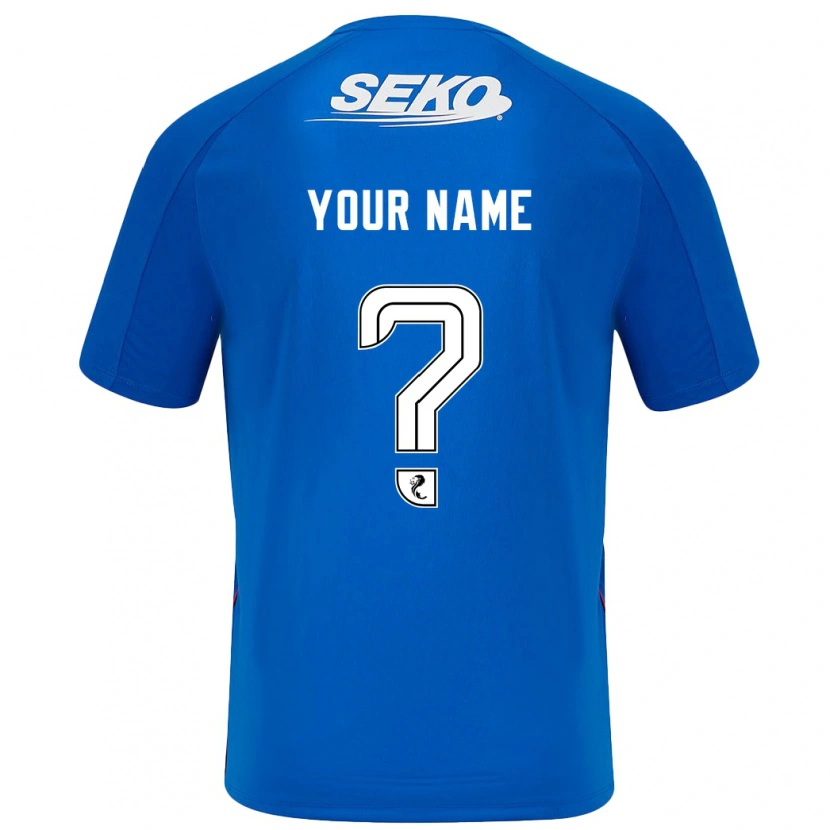 Danxen Hombre Camiseta Su Nombre #0 Azul Oscuro 1ª Equipación 2024/25 La Camisa México