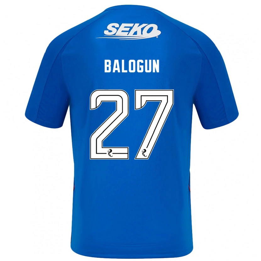 Danxen Hombre Camiseta Leon Balogun #27 Azul Oscuro 1ª Equipación 2024/25 La Camisa México