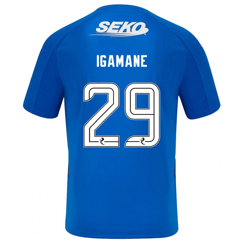 Danxen Hombre Camiseta Hamza Igamane #29 Azul Oscuro 1ª Equipación 2024/25 La Camisa México