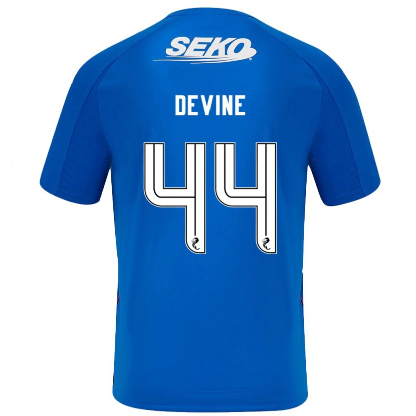 Danxen Hombre Camiseta Adam Devine #44 Azul Oscuro 1ª Equipación 2024/25 La Camisa México