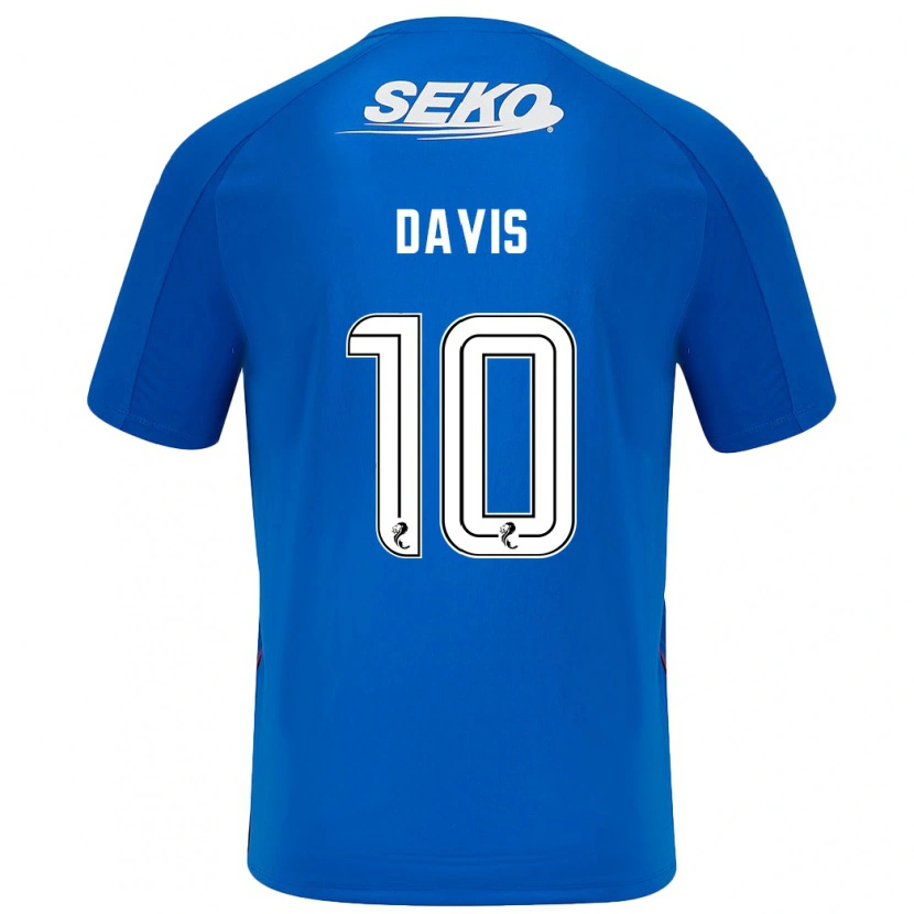 Danxen Hombre Camiseta Steven Davis #10 Azul Oscuro 1ª Equipación 2024/25 La Camisa México