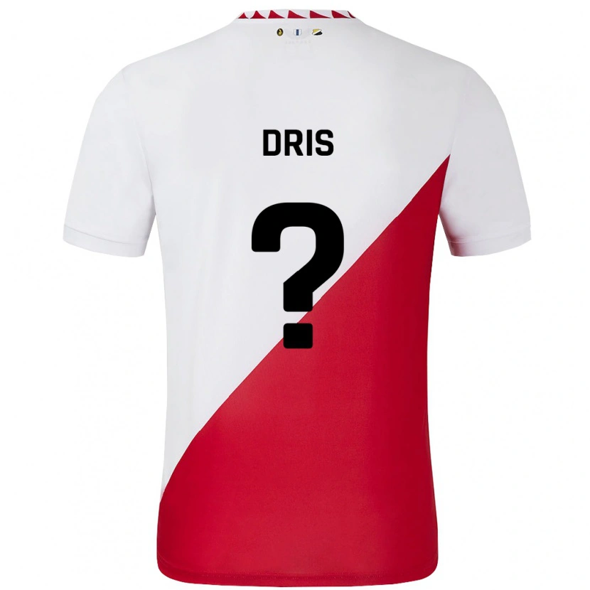 Danxen Hombre Camiseta Sofiane Dris #0 Blanco Rojo 1ª Equipación 2024/25 La Camisa México