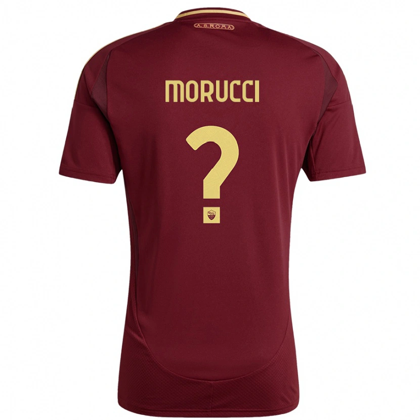 Danxen Hombre Camiseta Edoardo Morucci #0 Rojo Marrón Dorado 1ª Equipación 2024/25 La Camisa México