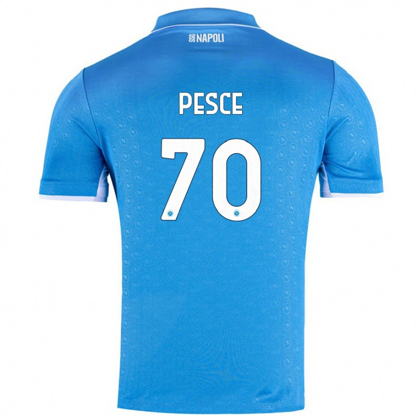 Danxen Hombre Camiseta Antonio Pesce #70 Azul Cielo 1ª Equipación 2024/25 La Camisa México
