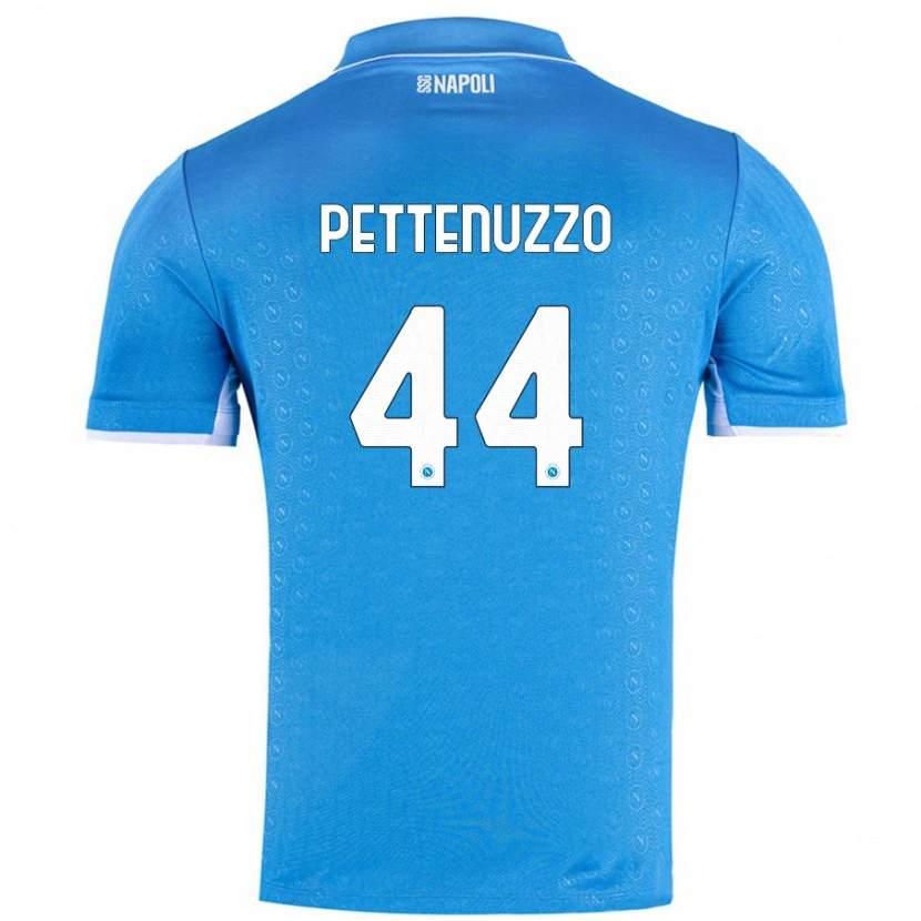 Danxen Hombre Camiseta Tecla Pettenuzzo #44 Azul Cielo 1ª Equipación 2024/25 La Camisa México