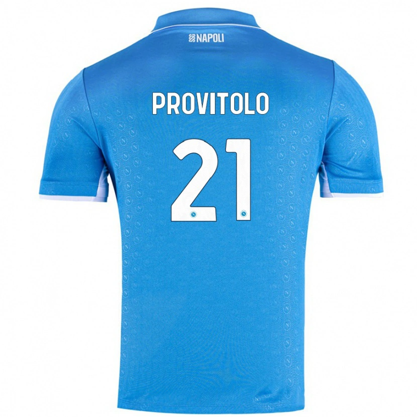 Danxen Hombre Camiseta Vincenzo Provitolo #21 Azul Cielo 1ª Equipación 2024/25 La Camisa México