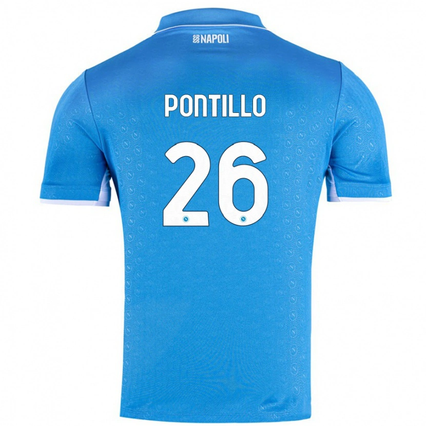 Danxen Hombre Camiseta Pasquale Pontillo #26 Azul Cielo 1ª Equipación 2024/25 La Camisa México