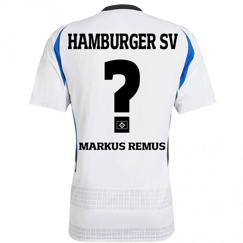 Danxen Hombre Camiseta Markus Remus #0 Blanco Azul 1ª Equipación 2024/25 La Camisa México