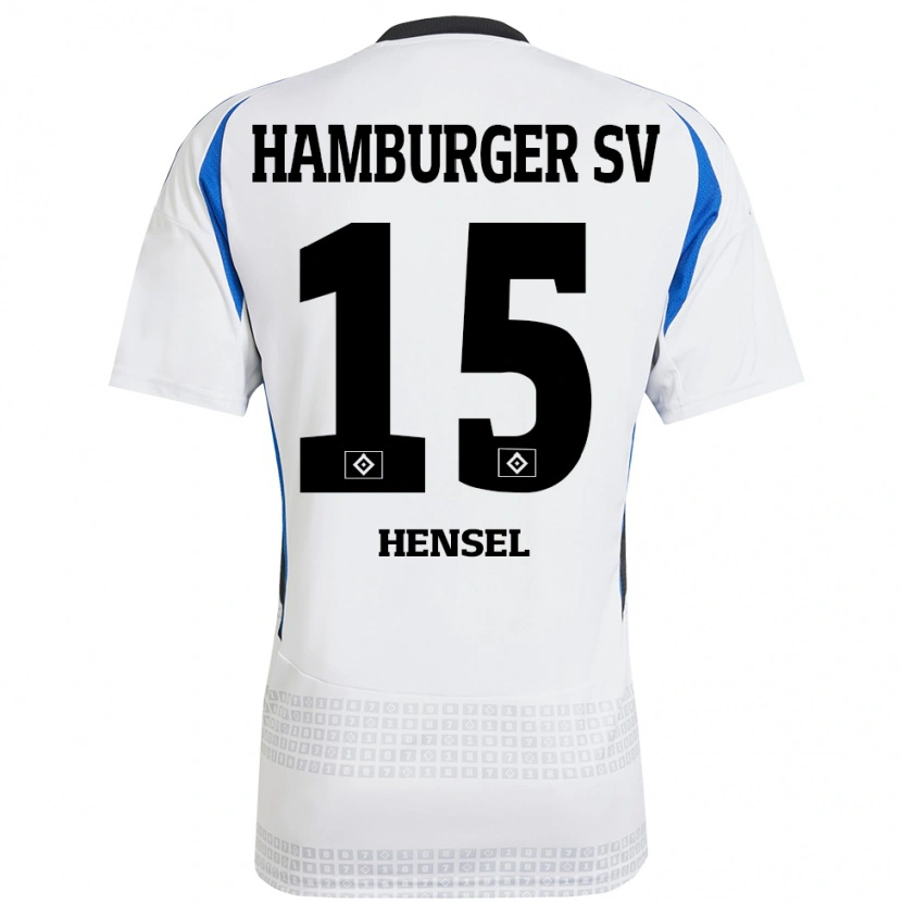 Danxen Hombre Camiseta Janoah Hensel #15 Blanco Azul 1ª Equipación 2024/25 La Camisa México