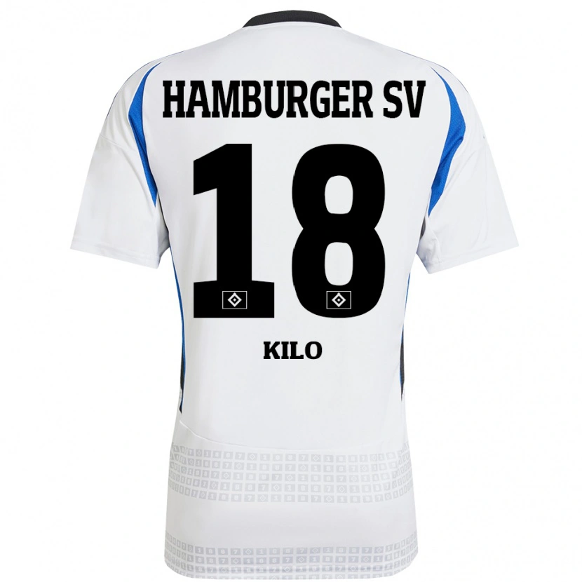 Danxen Hombre Camiseta Jesse Kilo #18 Blanco Azul 1ª Equipación 2024/25 La Camisa México