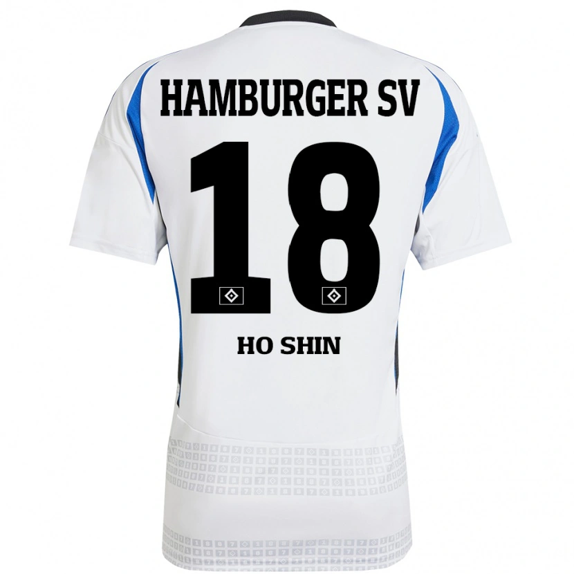 Danxen Hombre Camiseta Jae Ho Shin #18 Blanco Azul 1ª Equipación 2024/25 La Camisa México