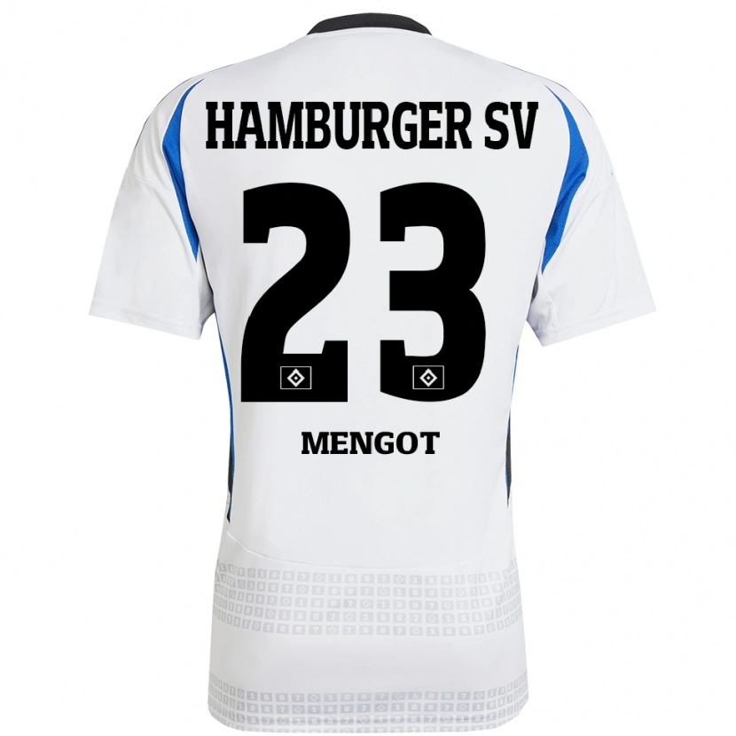 Danxen Hombre Camiseta Ayukayoh Mengot #23 Blanco Azul 1ª Equipación 2024/25 La Camisa México