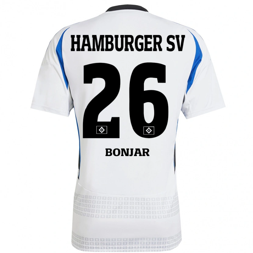 Danxen Hombre Camiseta Amir Bonjar #26 Blanco Azul 1ª Equipación 2024/25 La Camisa México