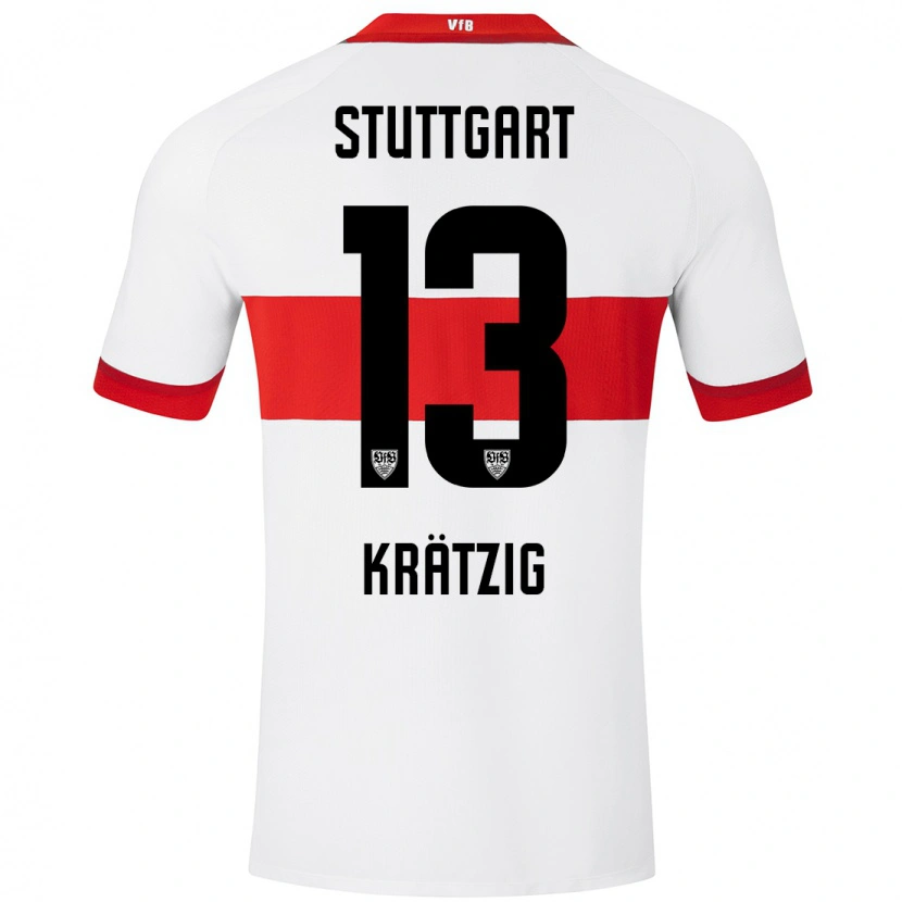 Danxen Hombre Camiseta Frans Krätzig #13 Blanco Rojo 1ª Equipación 2024/25 La Camisa México