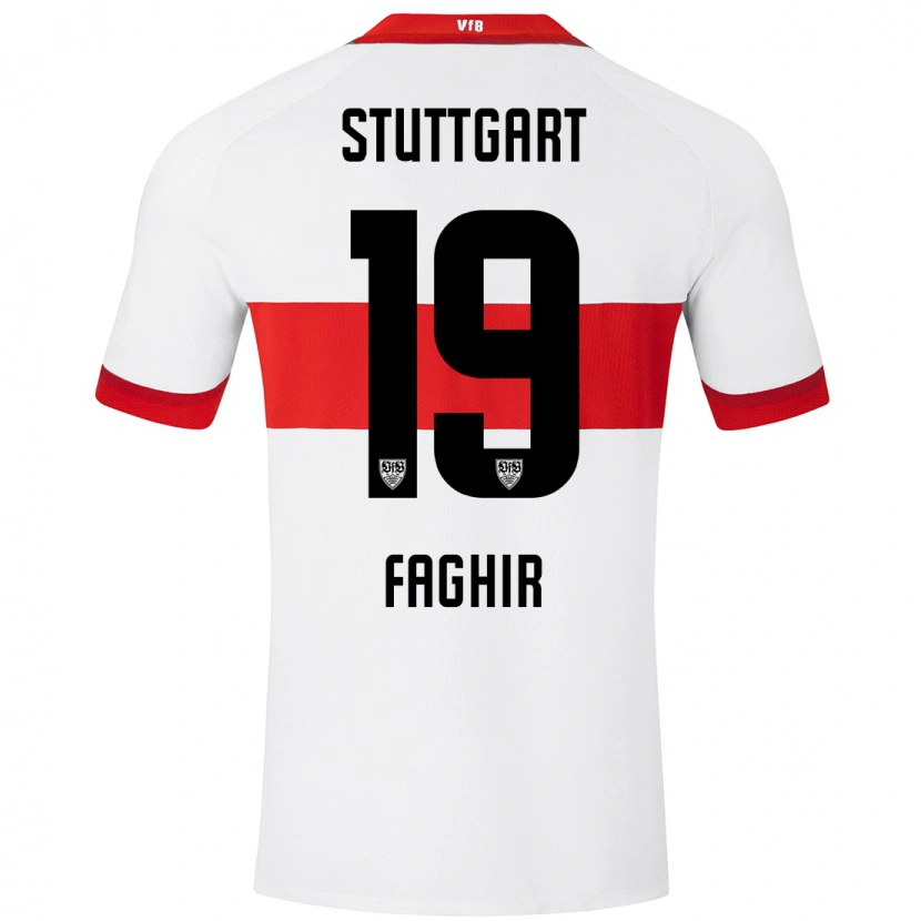 Danxen Hombre Camiseta Wahid Faghir #19 Blanco Rojo 1ª Equipación 2024/25 La Camisa México