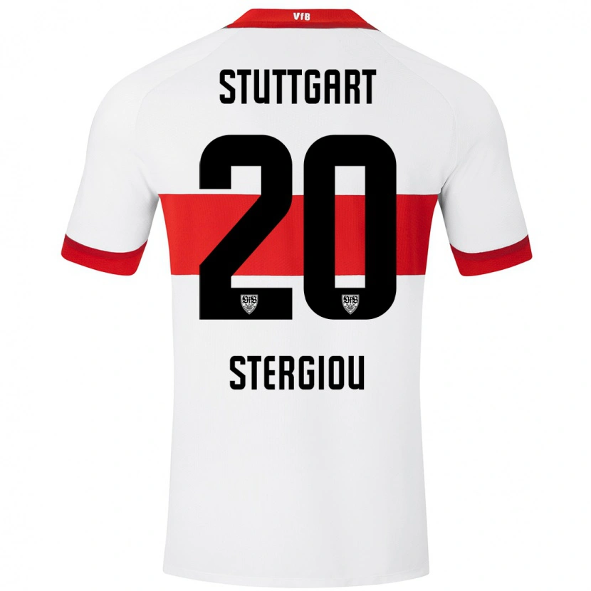 Danxen Hombre Camiseta Leonidas Stergiou #20 Blanco Rojo 1ª Equipación 2024/25 La Camisa México