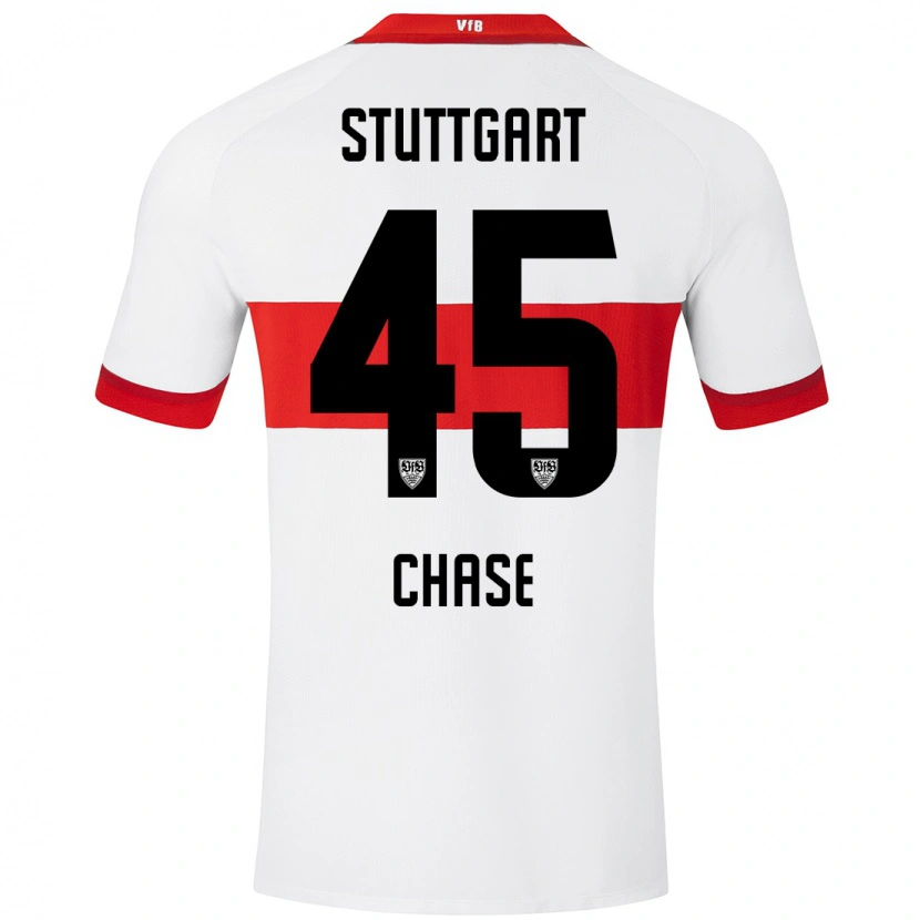 Danxen Hombre Camiseta Anrie Chase #45 Blanco Rojo 1ª Equipación 2024/25 La Camisa México