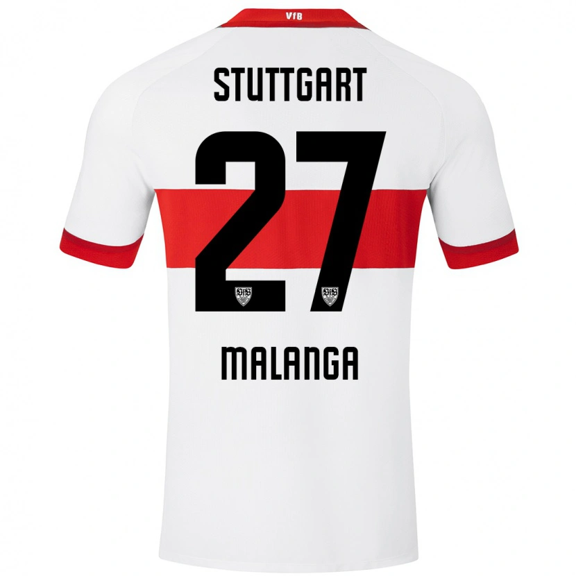 Danxen Hombre Camiseta Jarzinho Malanga #27 Blanco Rojo 1ª Equipación 2024/25 La Camisa México