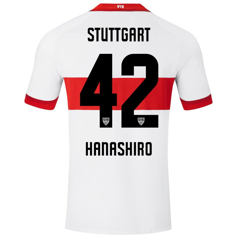 Danxen Hombre Camiseta Rinto Hanashiro #42 Blanco Rojo 1ª Equipación 2024/25 La Camisa México