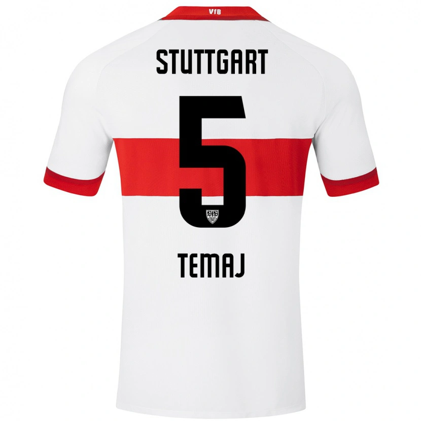 Danxen Hombre Camiseta Laureta Temaj #5 Blanco Rojo 1ª Equipación 2024/25 La Camisa México