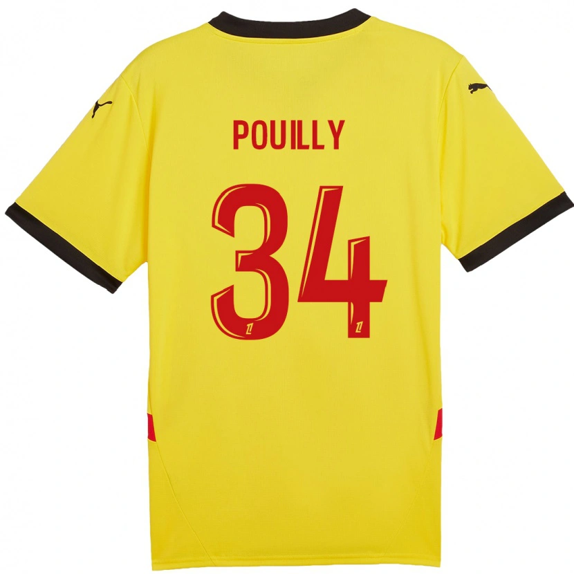 Danxen Hombre Camiseta Tom Pouilly #34 Amarillo Rojo 1ª Equipación 2024/25 La Camisa México
